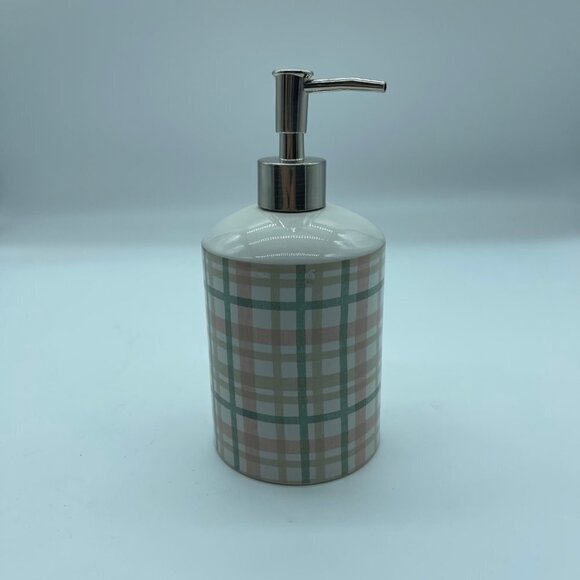Threshold Soap Pump Pink Cream Green Ceramic Metal - Picture 9 of 9